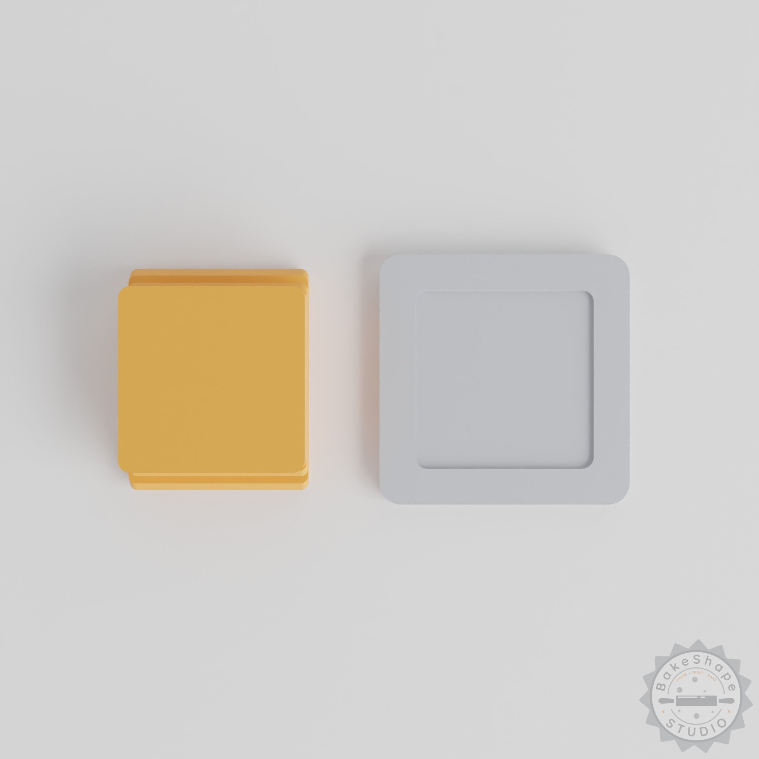 Square Stamp Tile Set, 5 Designs, Perfect for Clay, Cookies, Fondant