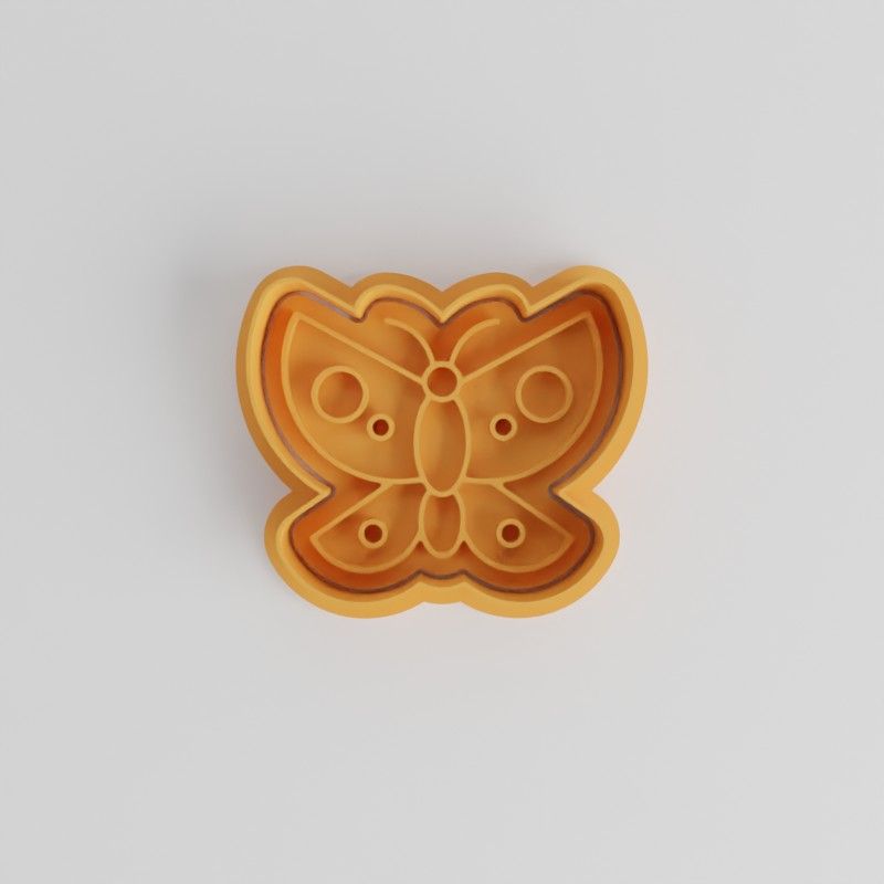 Butterfly Shape Cutter and Stamp, 6-Piece Set for Cookies and Fondant, S/M/L Sizes