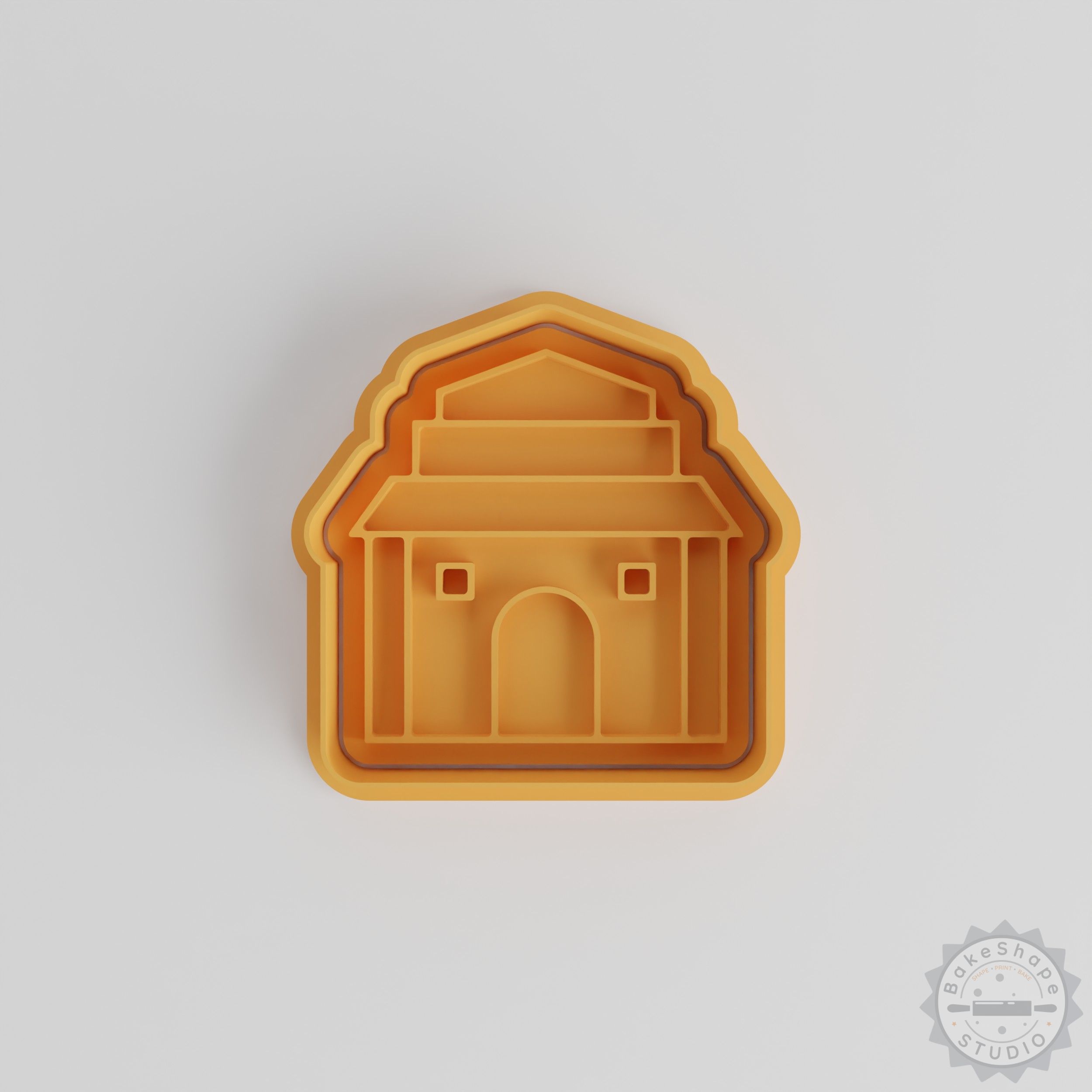 Temple Shape Cutter & Stamp Set, 6-Piece, Perfect for Cookies, Fondant, S/M/L Sizes, Greek Roman Architecture