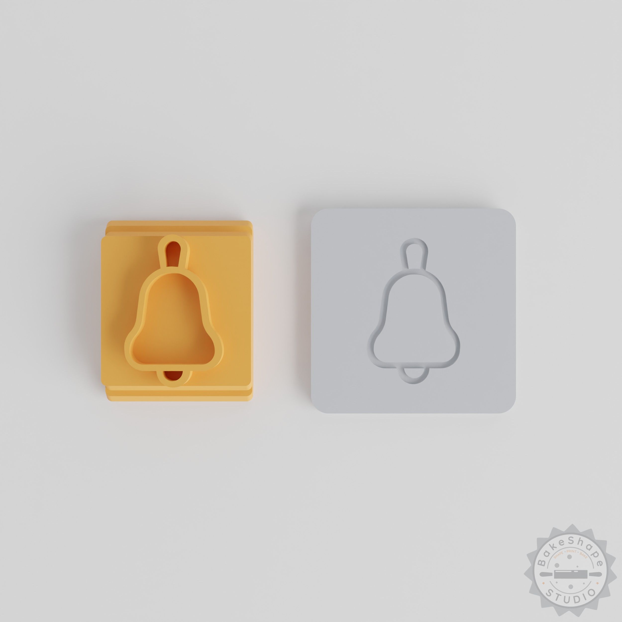 Christmas Bell Stamp Tile Set, 5-Piece, 5 Sizes, Perfect for Clay and Cookie Decorating