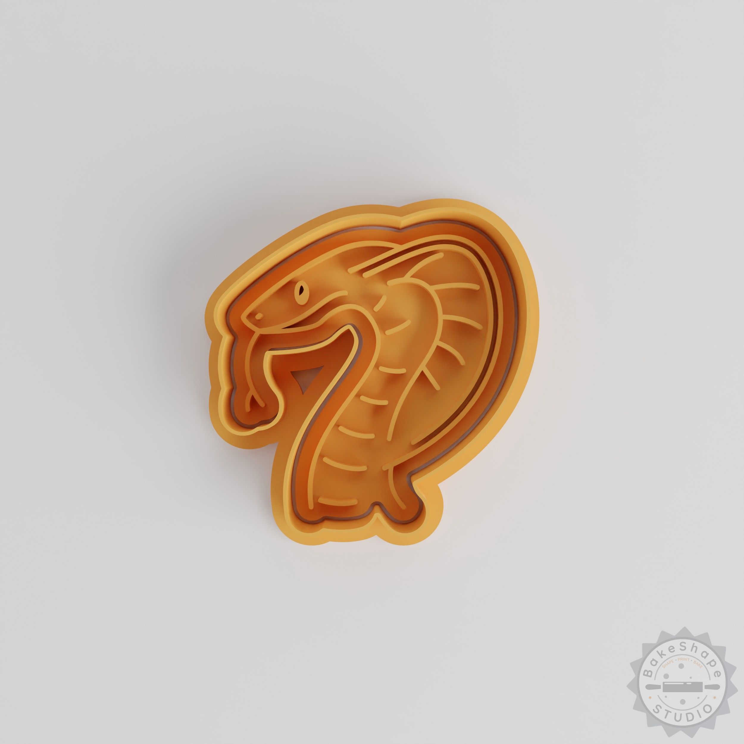 Cobra Snake Cookie Cutter & Stamp Set, 6 Pieces, Animal Reptile Theme, 3 Sizes S/M/L