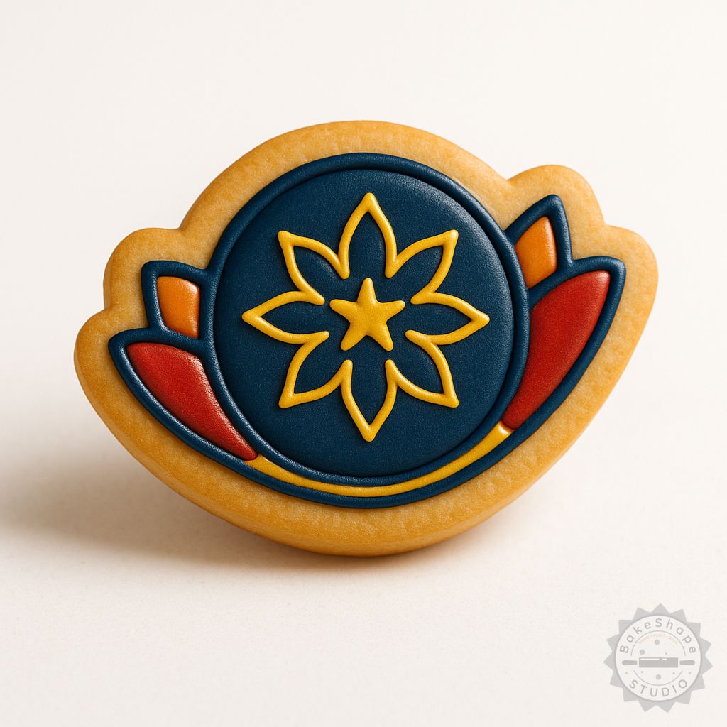 Pushya Nakshatra cookie cutter and stamp set STL for 3D printing astronomy-themed baked goods