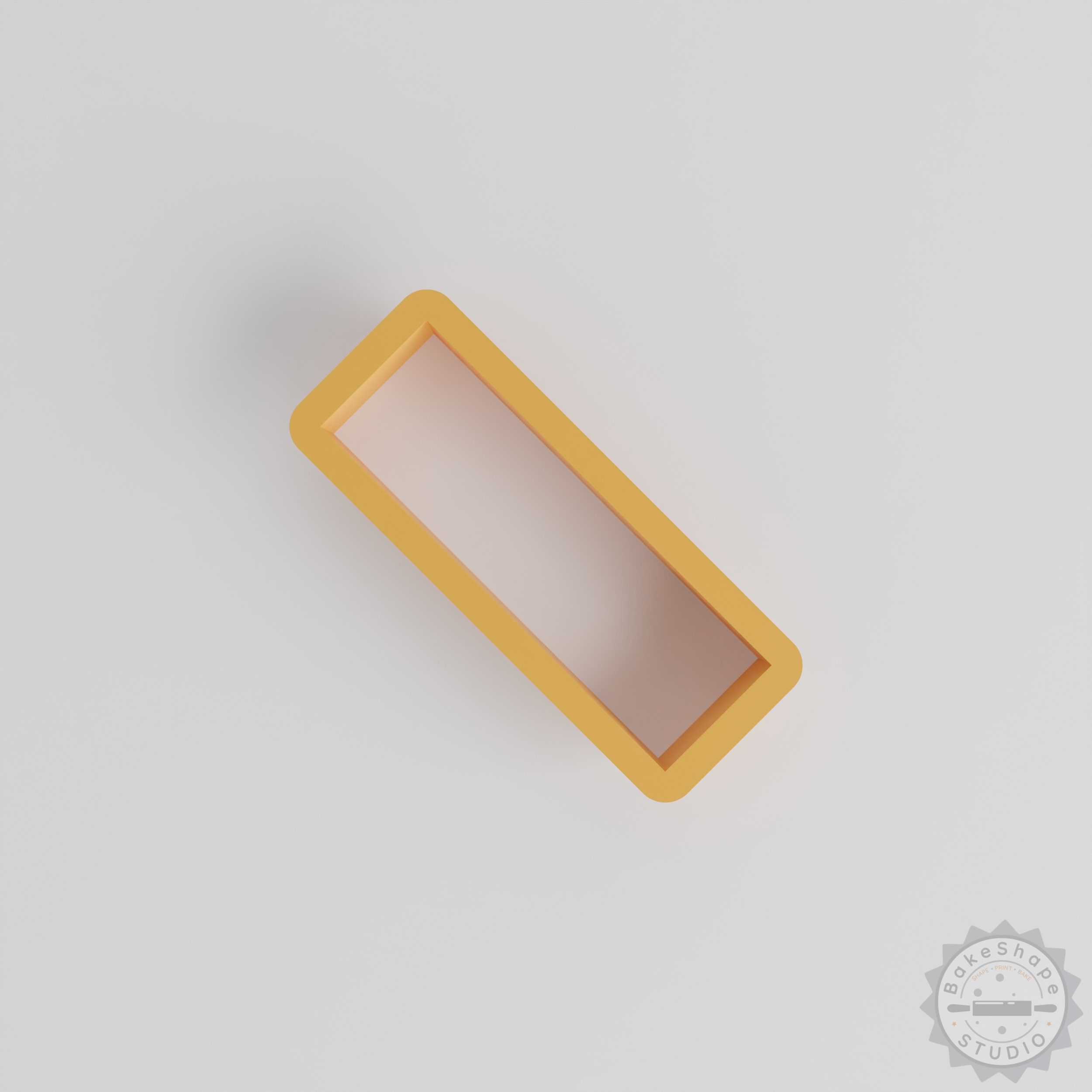 Rectangle shape cutter set STL featuring multiple sizes for 3D printing clay and craft stamps