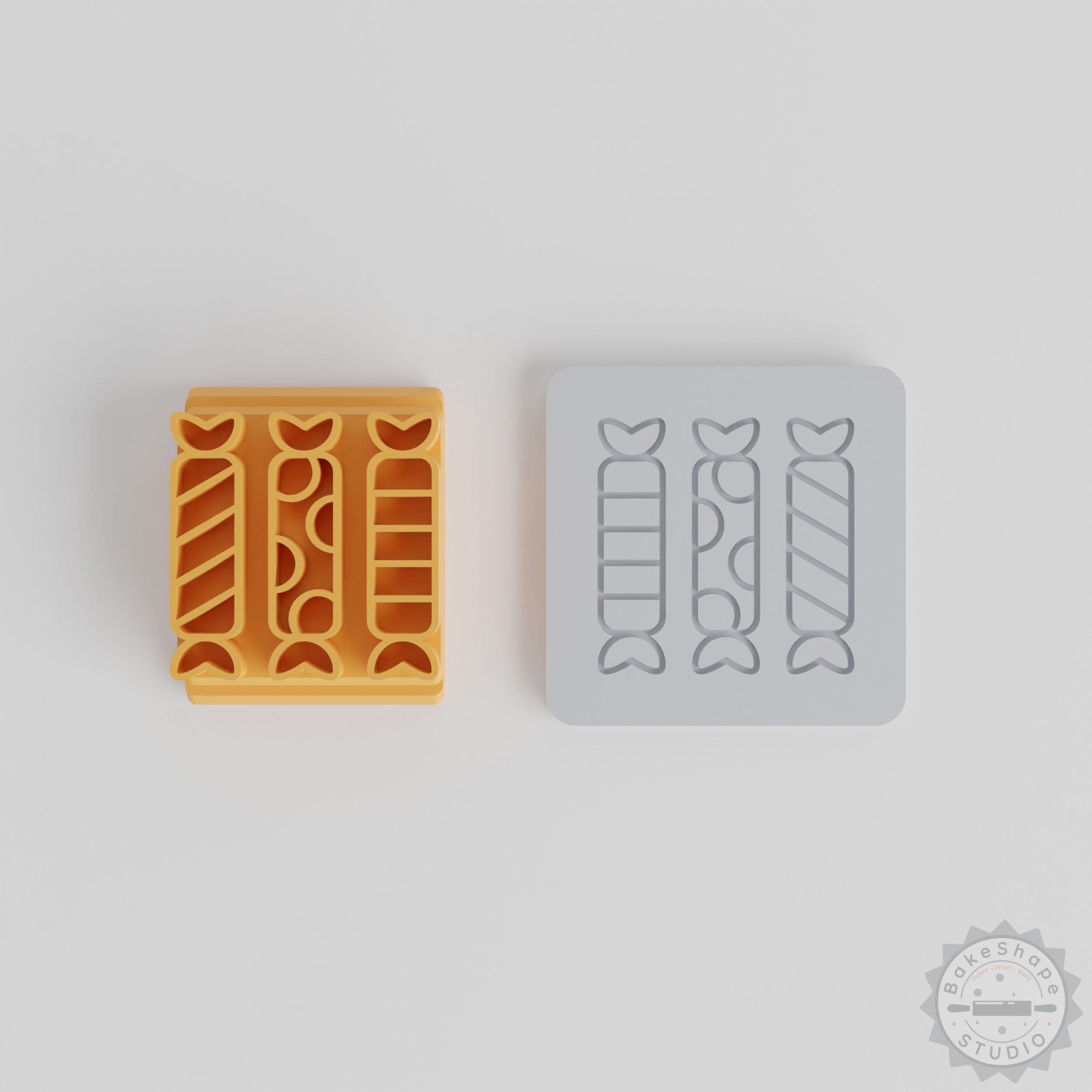 Candy Stamp Tile Set, 5 Piece, Versatile Motifs for Clay, Cookies, Fondant Decor
