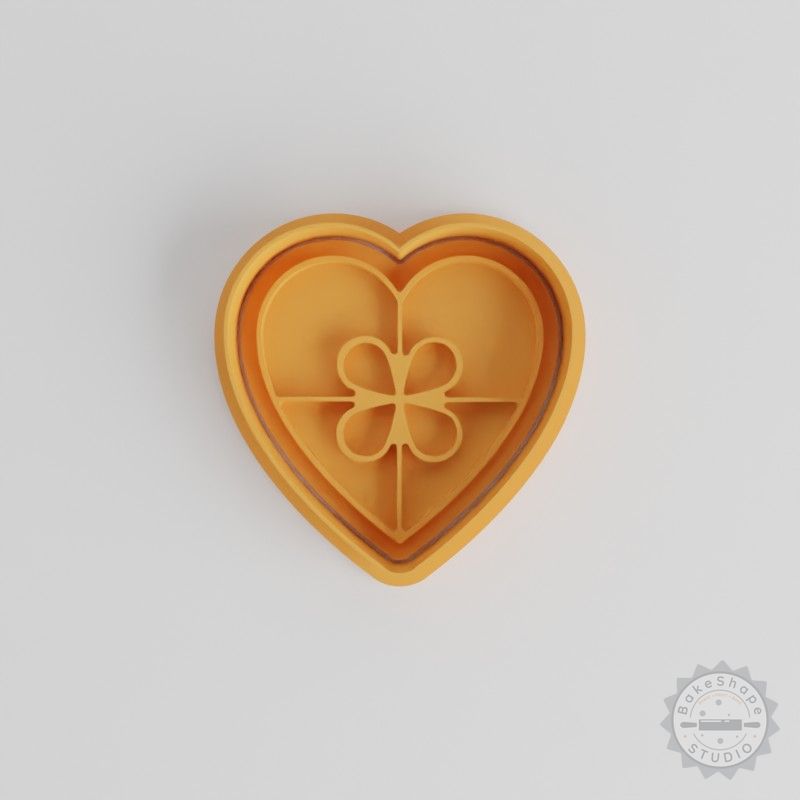Heart Gift Cookie Cutter Set, 6-Piece Heart Shape Stamps for Cookies, Fondant in S/M/L
