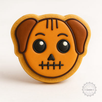 Decorated example 1 of Secret Dog Cookie Cutter & Stamp Set, S/M/L Sizes, 6-Piece Animal Baking Accessory for Cookies & Fondant