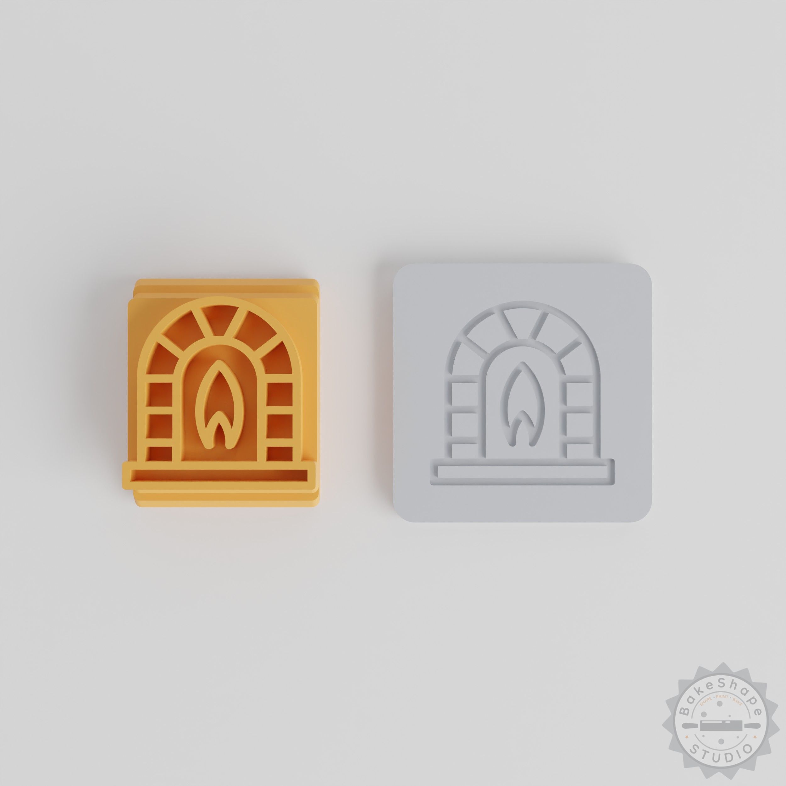 Fireplace Stamp Tile Set, 5 Sizes 20-40mm, Perfect for Clay, Cookies, Fondant Decoration