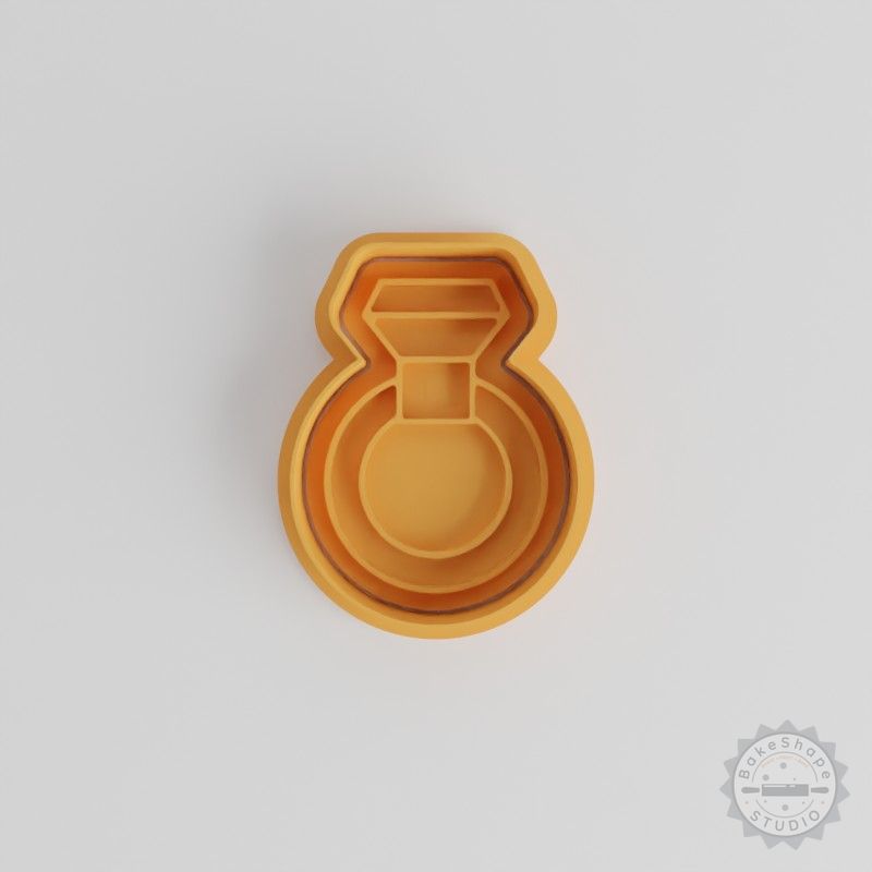 Diamond Ring Cookie Cutter Set, 6 Pieces, Small/Medium/Large Sizes, Perfect for Cookies and Fondant