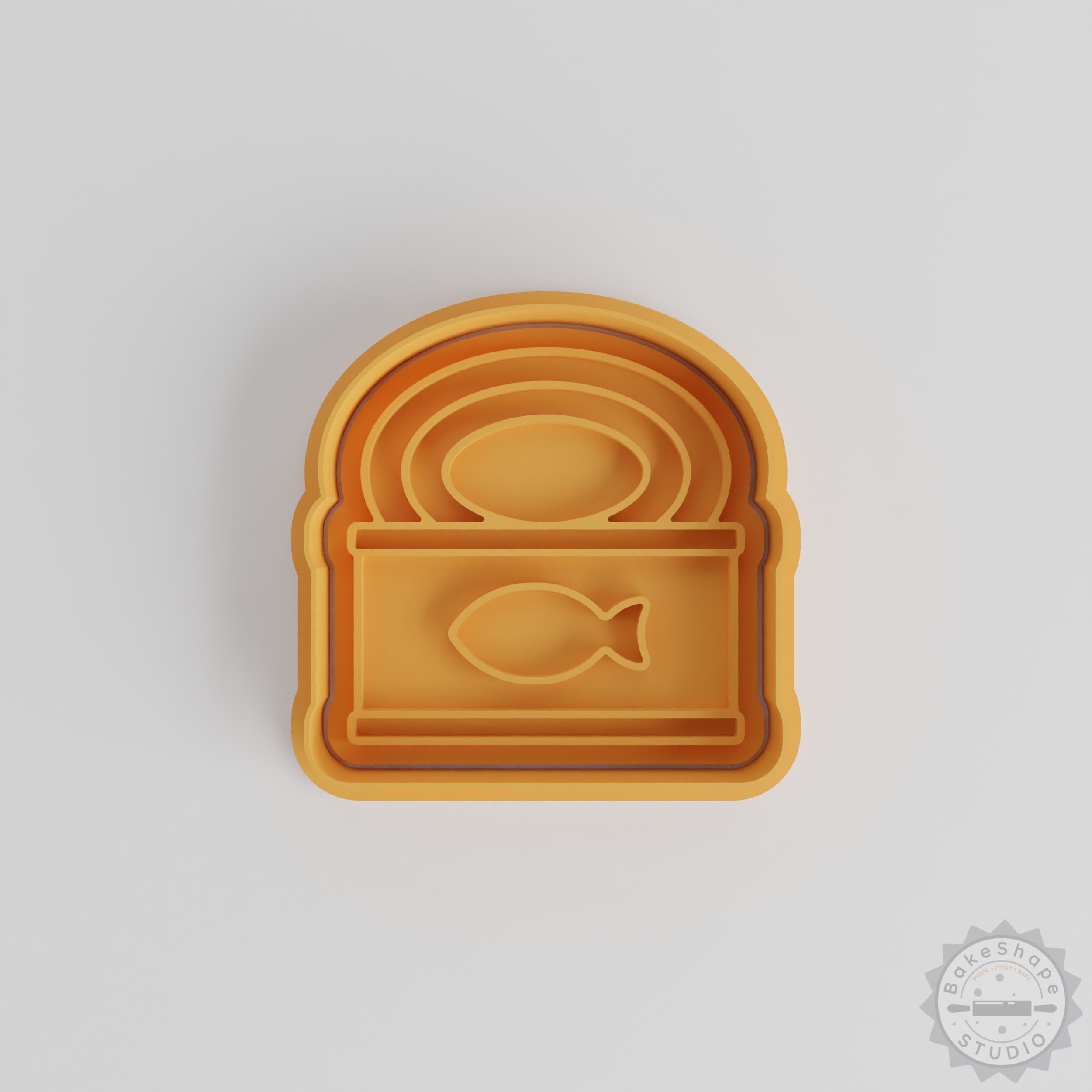 Tuna Tin Cookie & Fondant Cutter Set, 6 Pieces, Perfect for Shape & Stamp Designs
