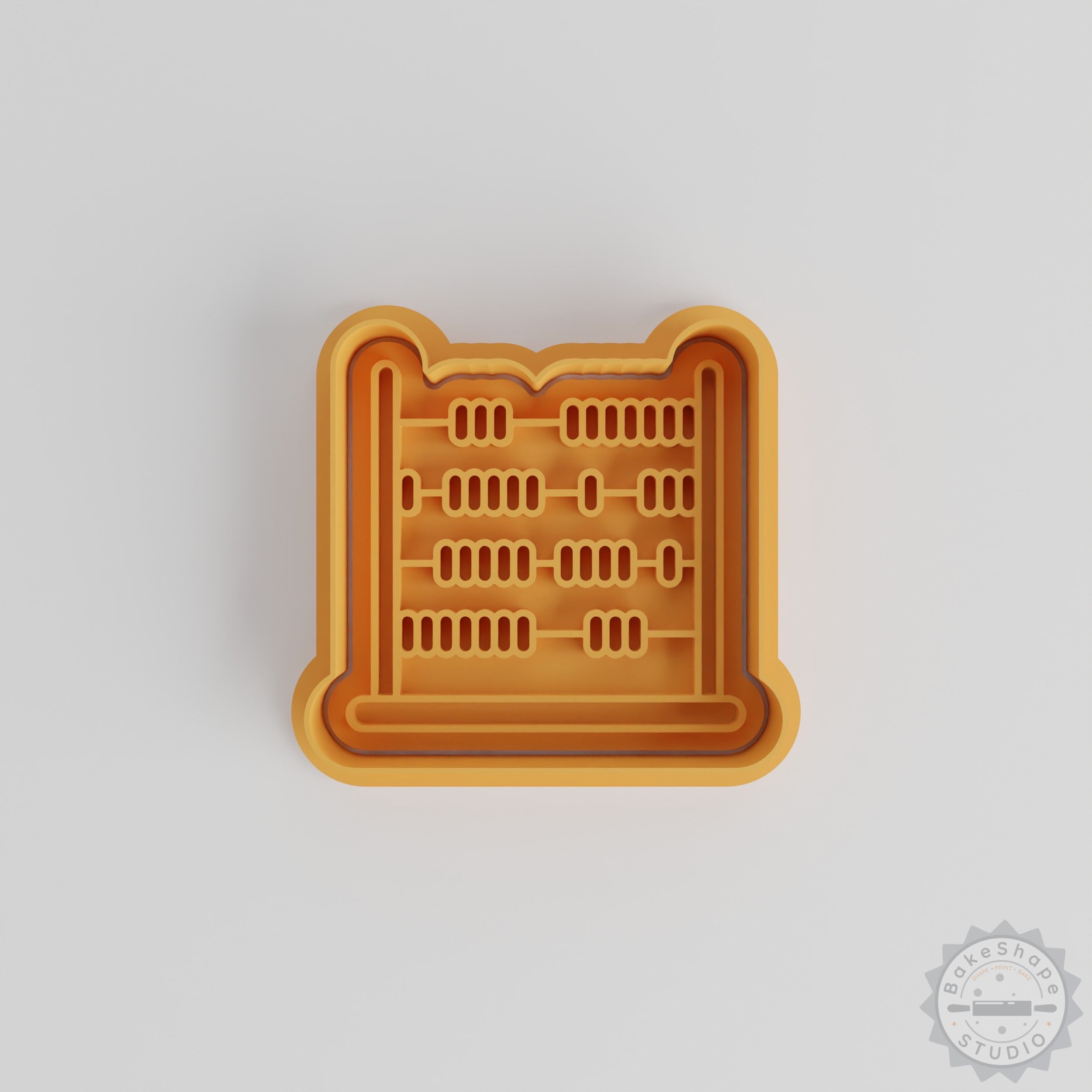 Abacus Shape Cutter and Stamp Set, 6-Piece, Perfect for Cookies and Fondant, Includes S/M/L Sizes