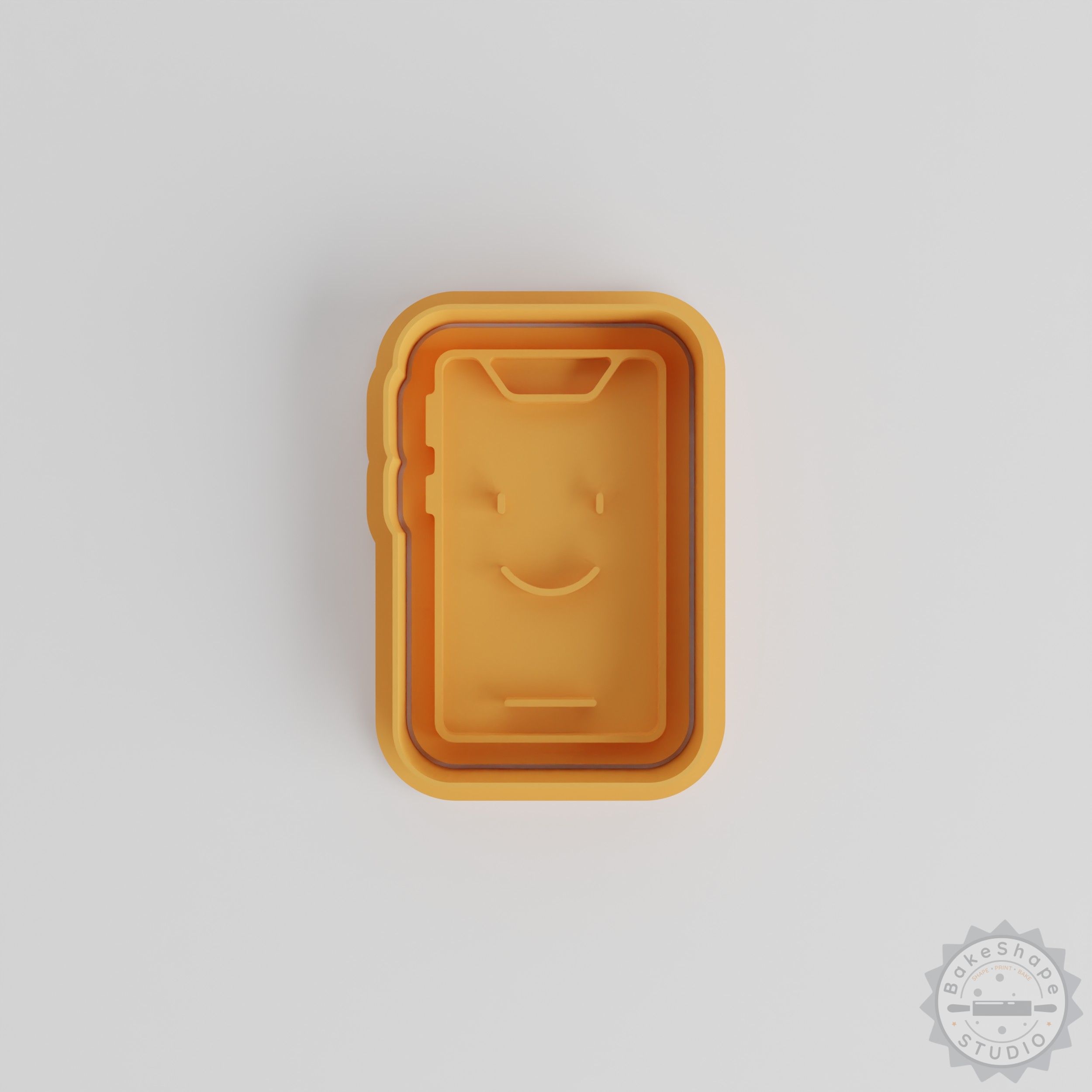 Kawaii Smartphone Cookie Cutter and Stamp Set, 6-Piece, Cute Phone Shapes for Fondant, Cookies, Baking