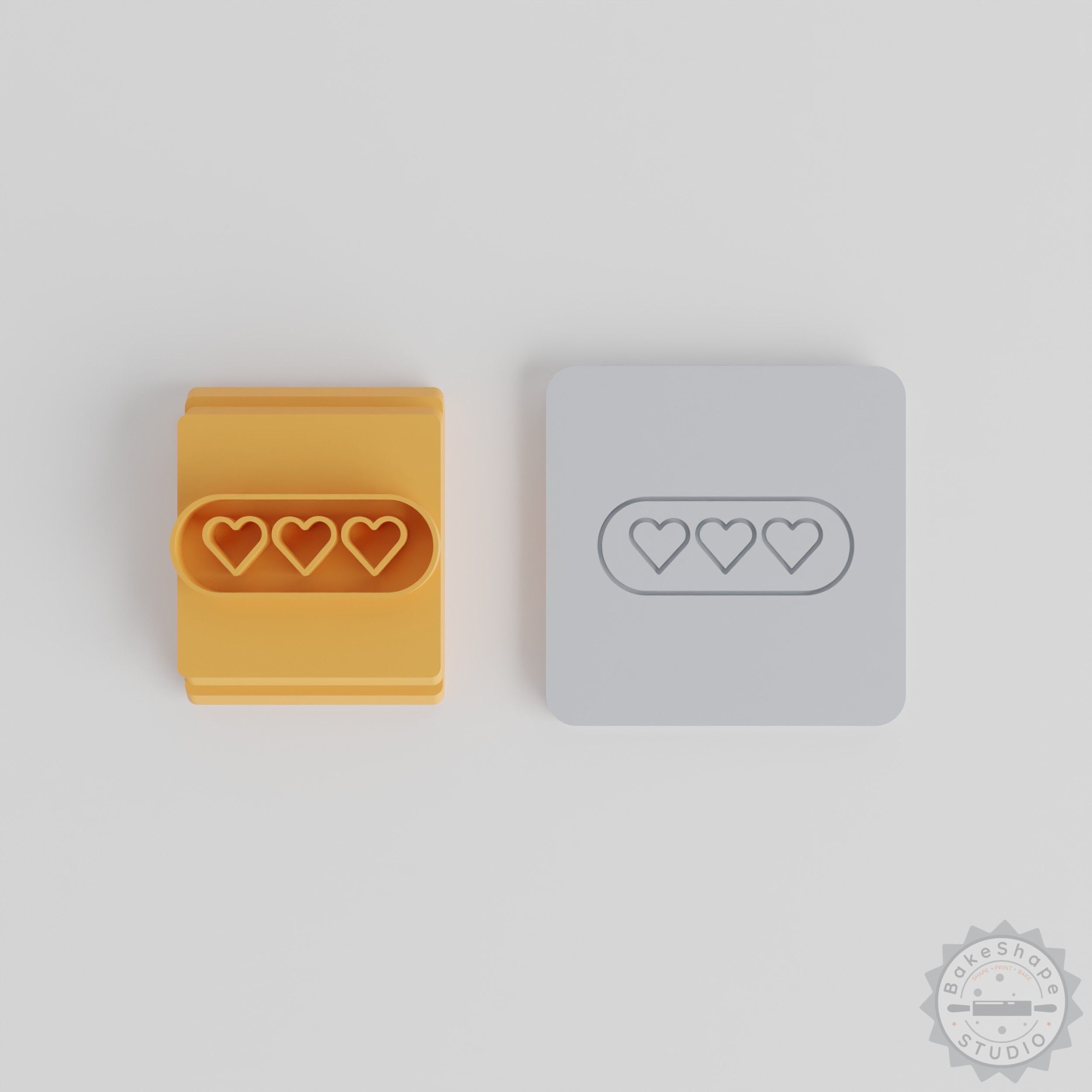Health Bar Stamp Tile Set for Clay and Fondant, 5 Motif Sizes, Perfect for Crafting and Baking