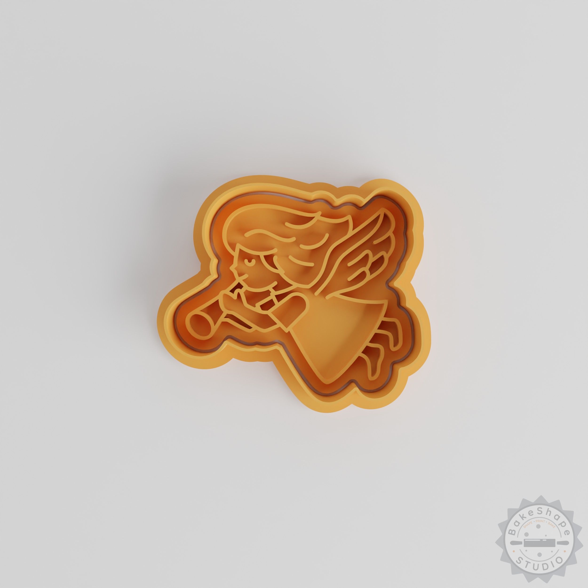 Cute Little Angel Cookie Cutter Stamp Set, Angel Wings Fairy Shapes for Cookies Fondant, 6 Pieces, S/M/L Sizes