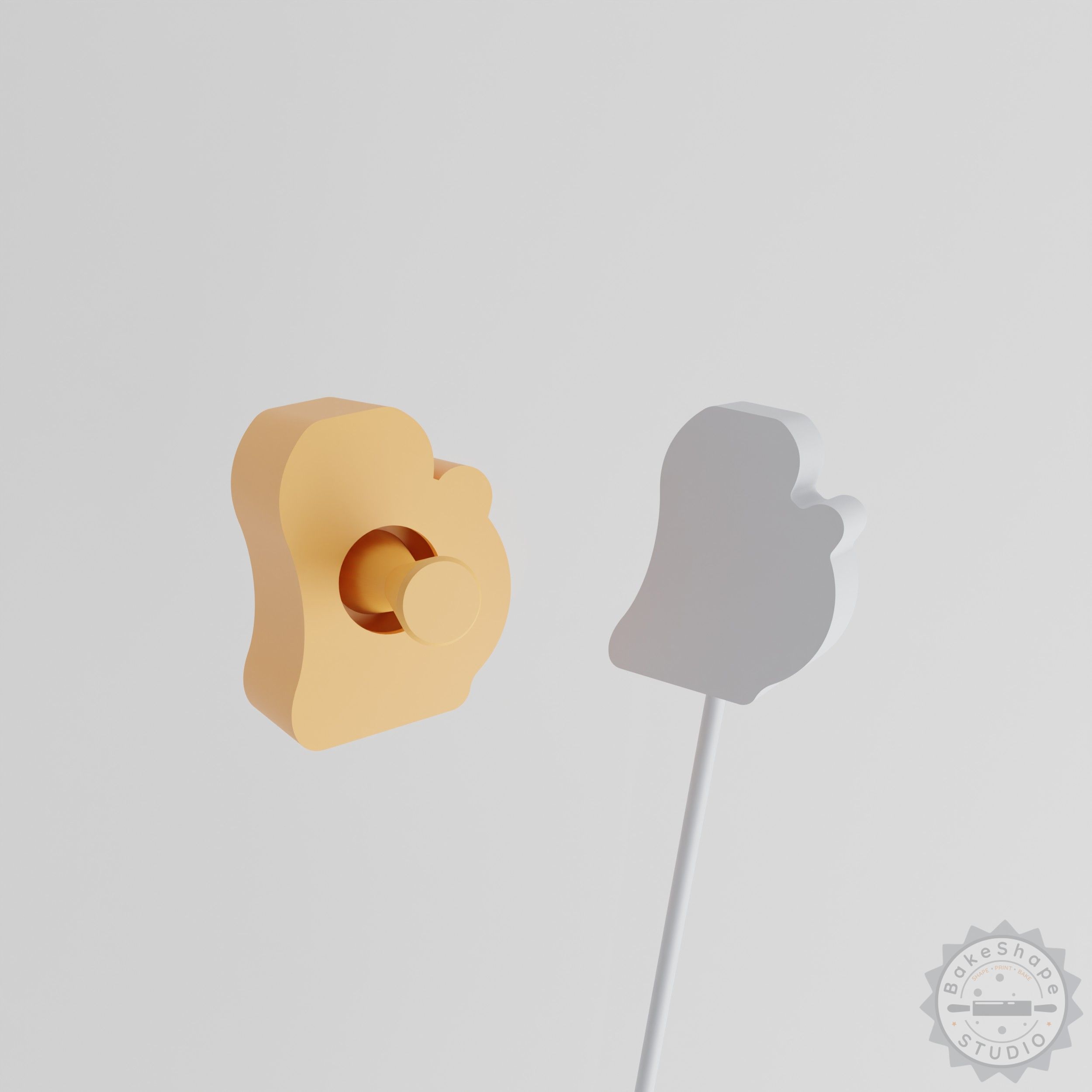 Pregnant Mom Cake Pop Mold Set, Expecting Mother Design, 2 Pieces, Maternity Theme Baking Accessory