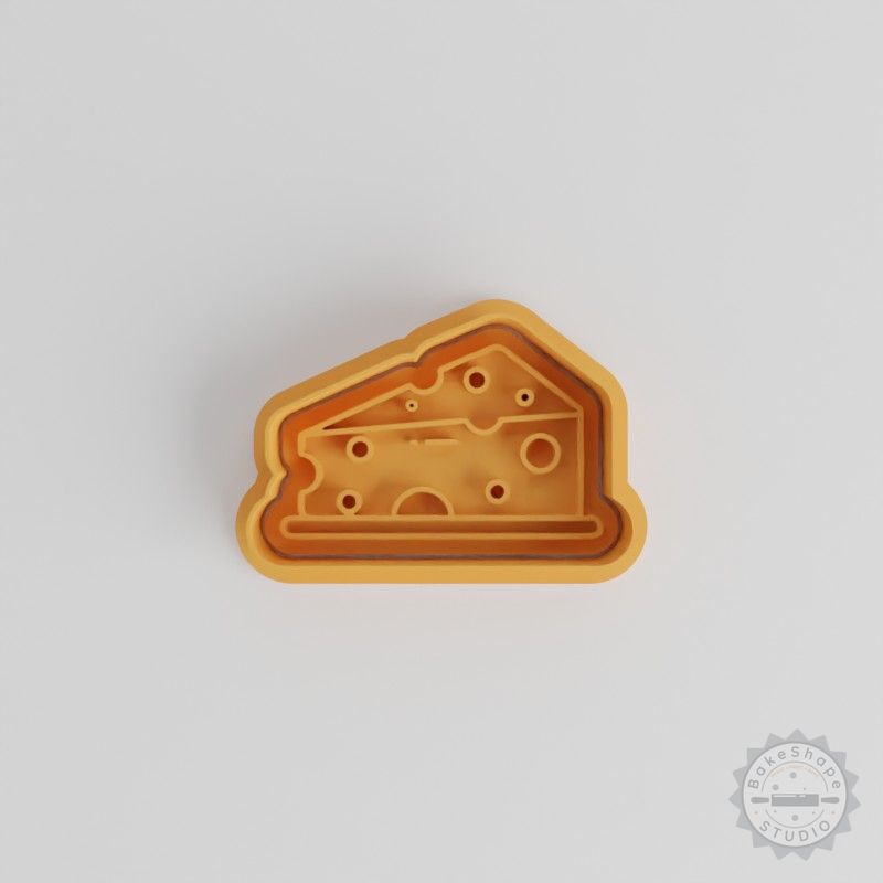 Cheese Shape Cutter & Stamp Set, Perfect for Cookies & Fondant, Includes 6 Pieces, S/M/L Sizes