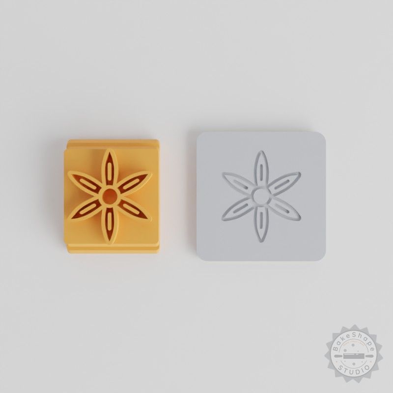 Woodland Sunflower Stamp Tile Set, 5 Sizes, Perfect for Clay, Cookies, Fondant